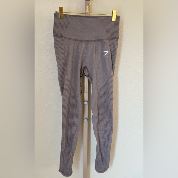 Gymshark Vital Rise Seamless Leggings - Taupe Marl Size M - Picture 4 of 11